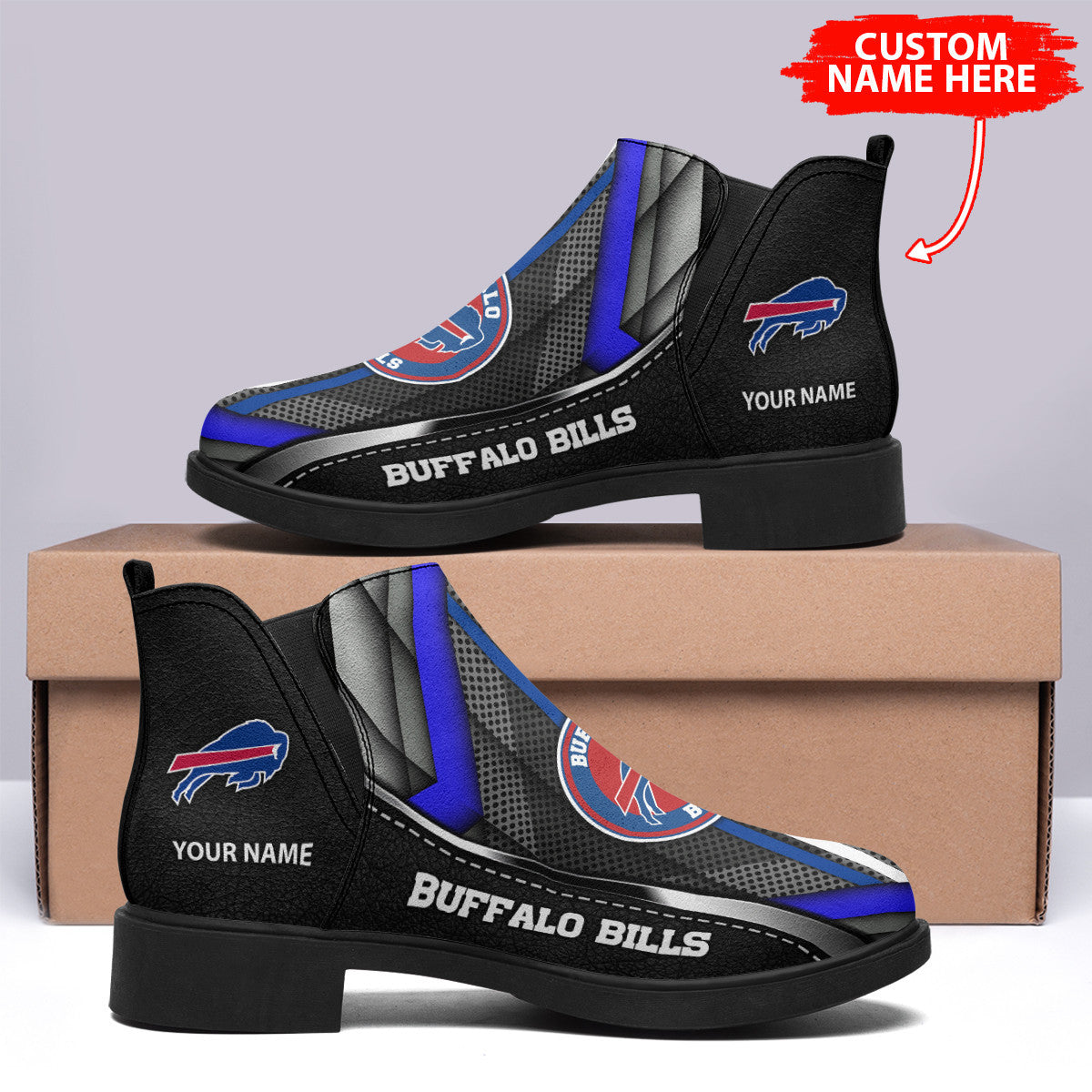 Buffalo Bills Personalized Comfort & Fashion Short Boots BG113