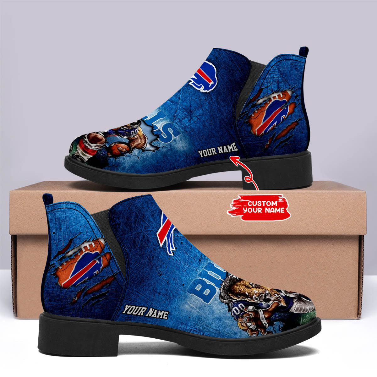 Buffalo Bills Personalized Comfort & Fashion Short Boots BG28