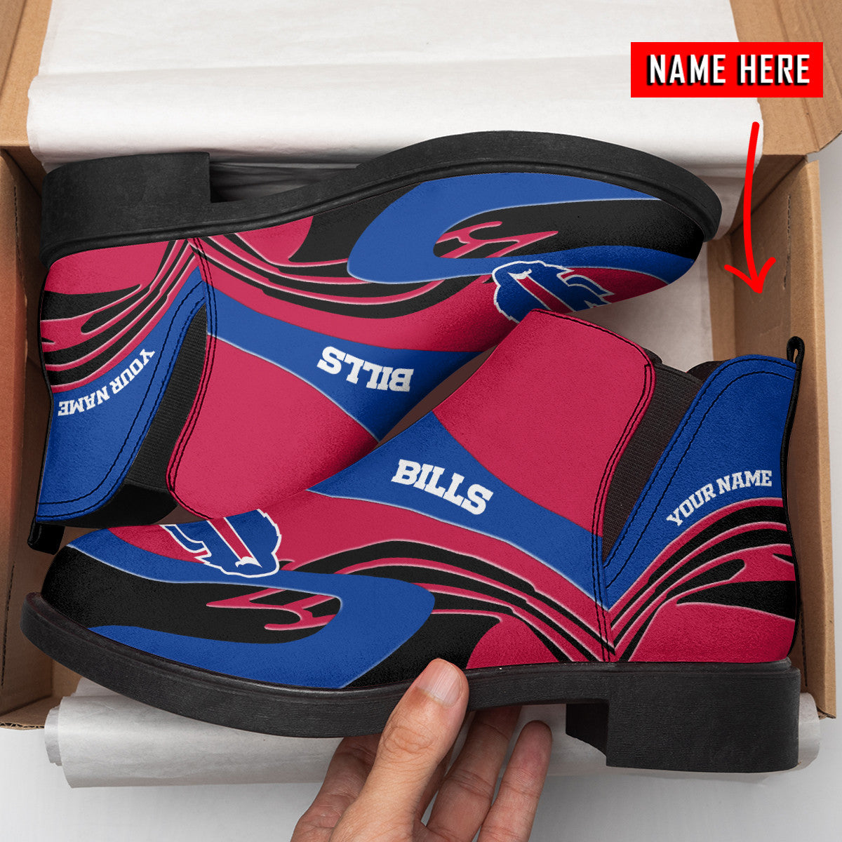 Buffalo Bills Personalized Comfort & Fashion Short Boots BG82