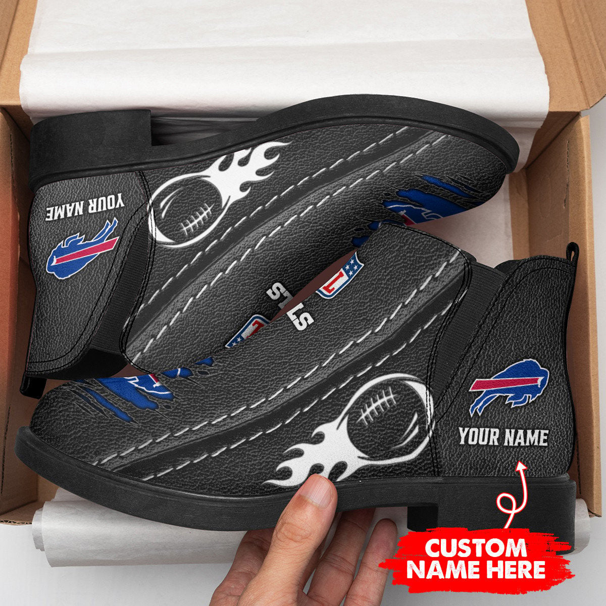 Buffalo Bills Personalized Comfort & Fashion Short Boots BG90