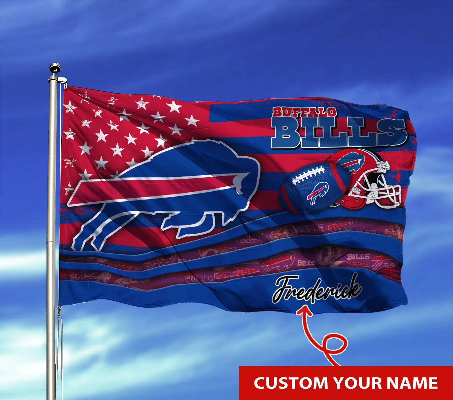 Buffalo Bills Personalized Flag 03