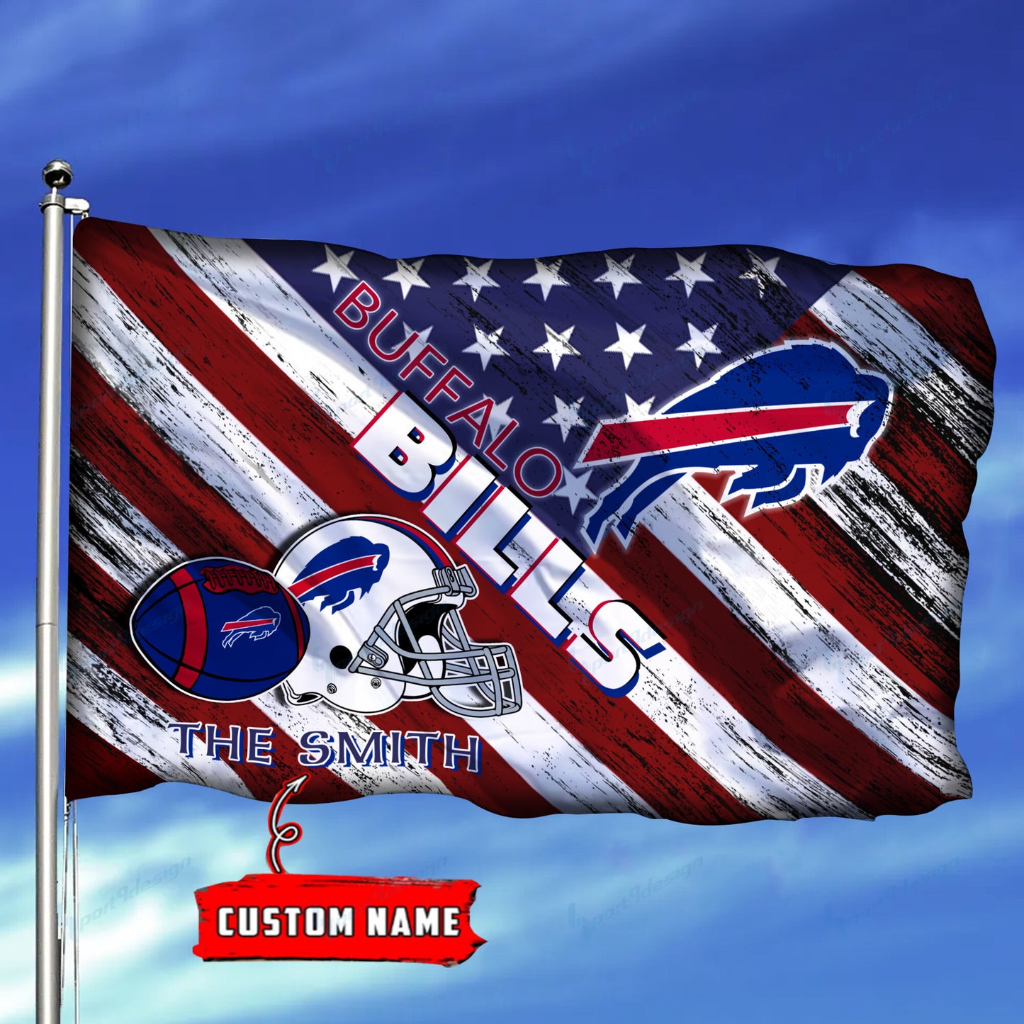 Buffalo Bills Personalized Flag 138