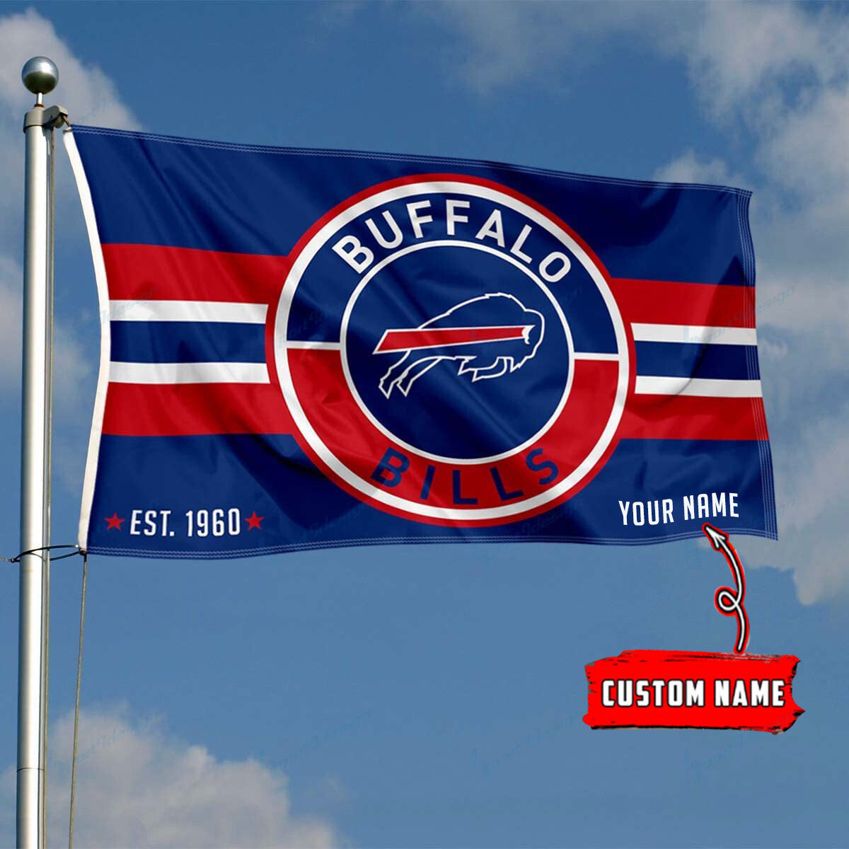 Buffalo Bills Personalized Flag 170