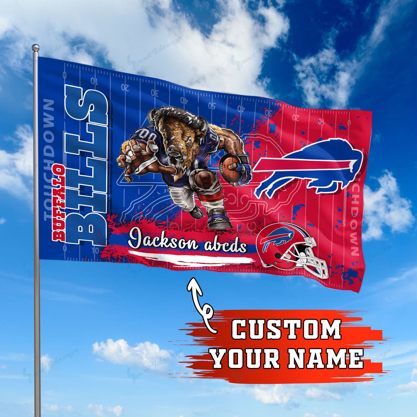 Buffalo Bills Personalized Flag 240
