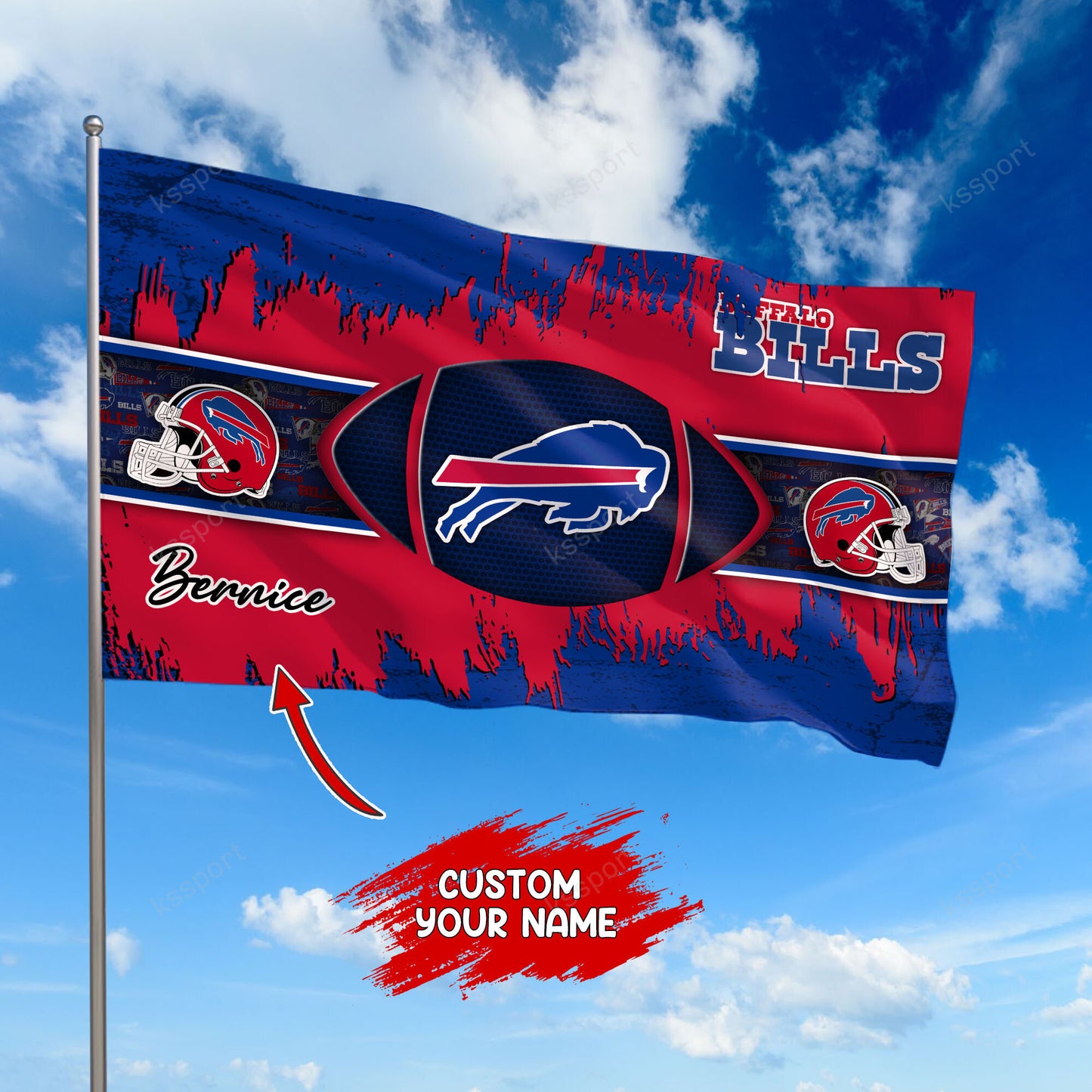 Buffalo Bills Personalized Flag 376