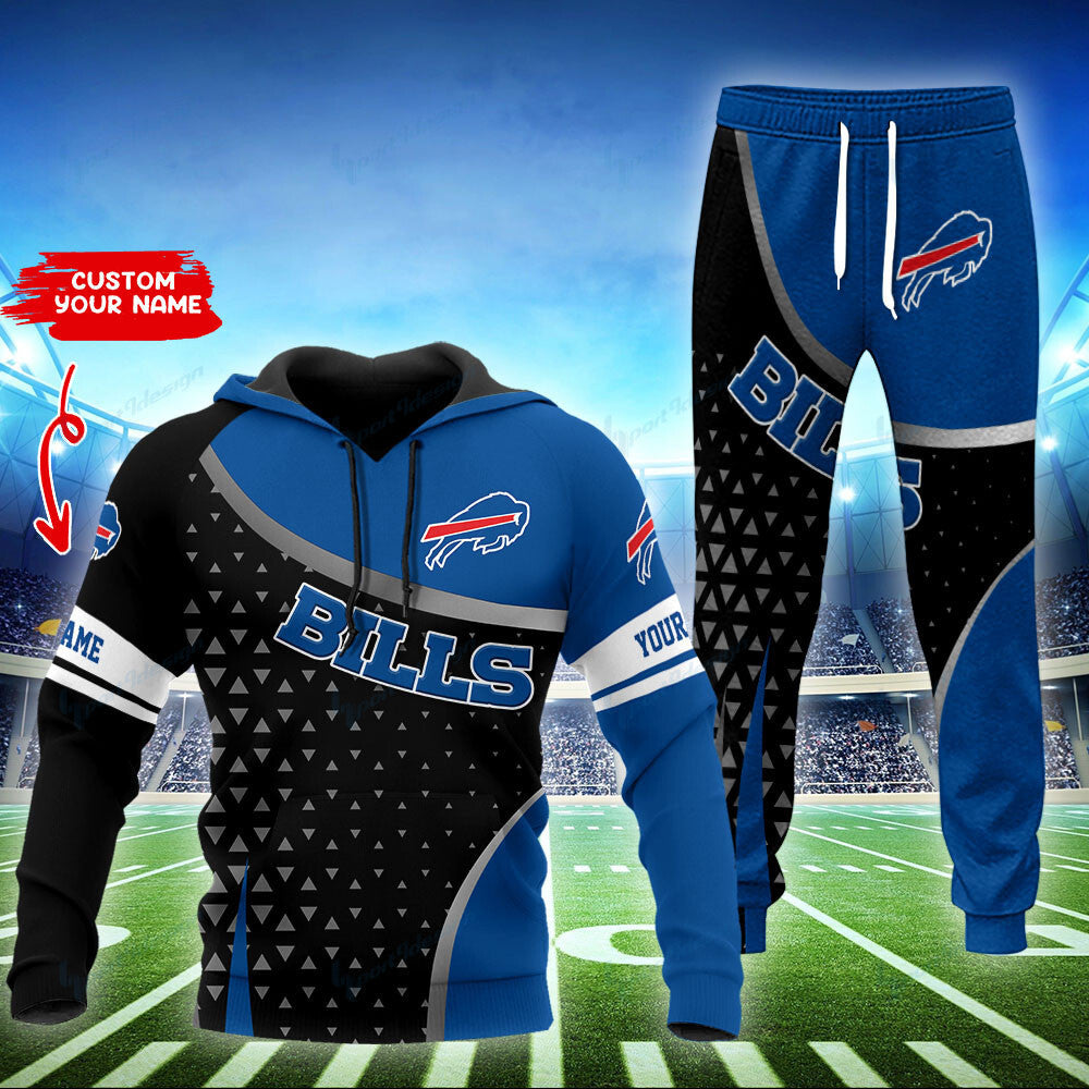 Buffalo Bills Personalized Hoodie and Jogger Set Hoodie BG862