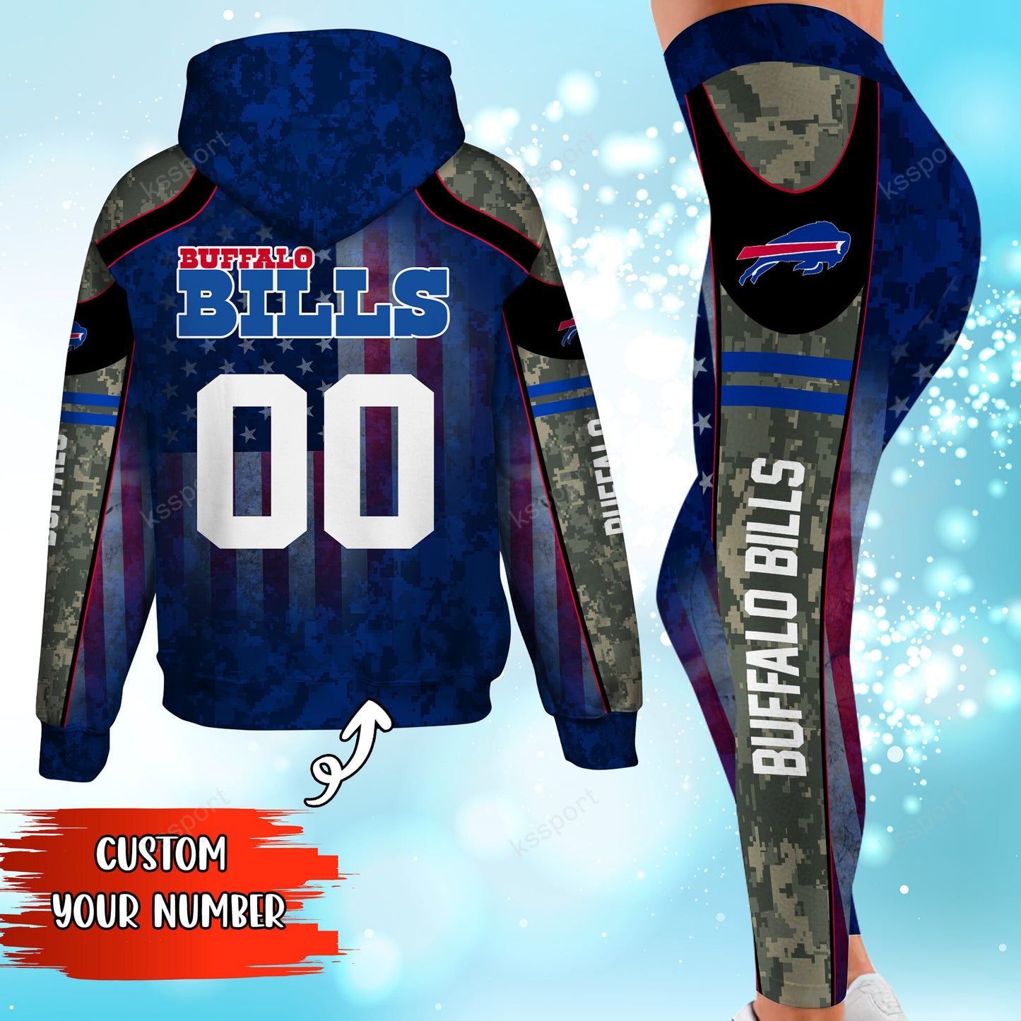 Buffalo Bills Personalized Leggings And Hoodie BG66
