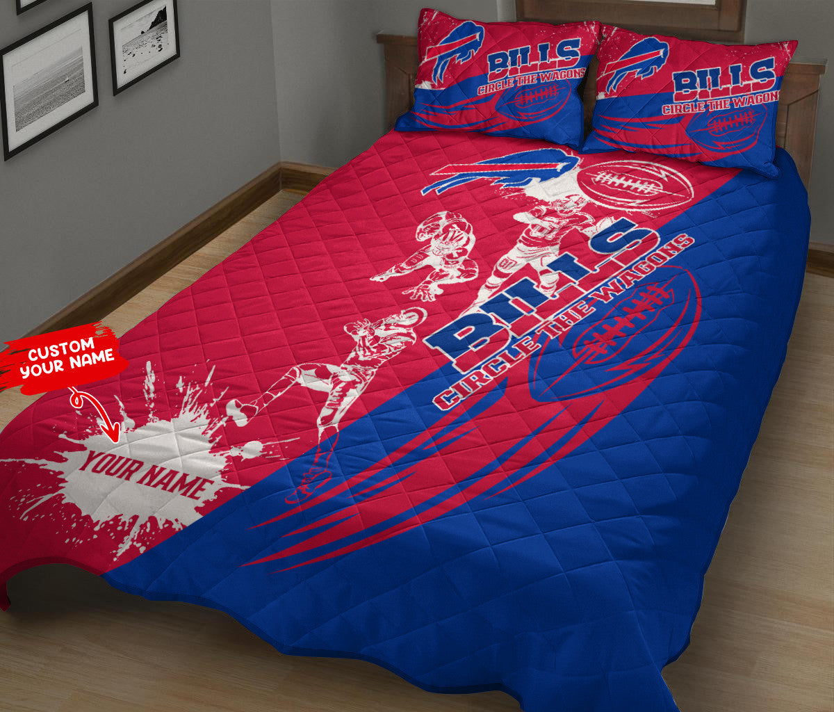 Buffalo Bills Personalized Quilt Set BG66