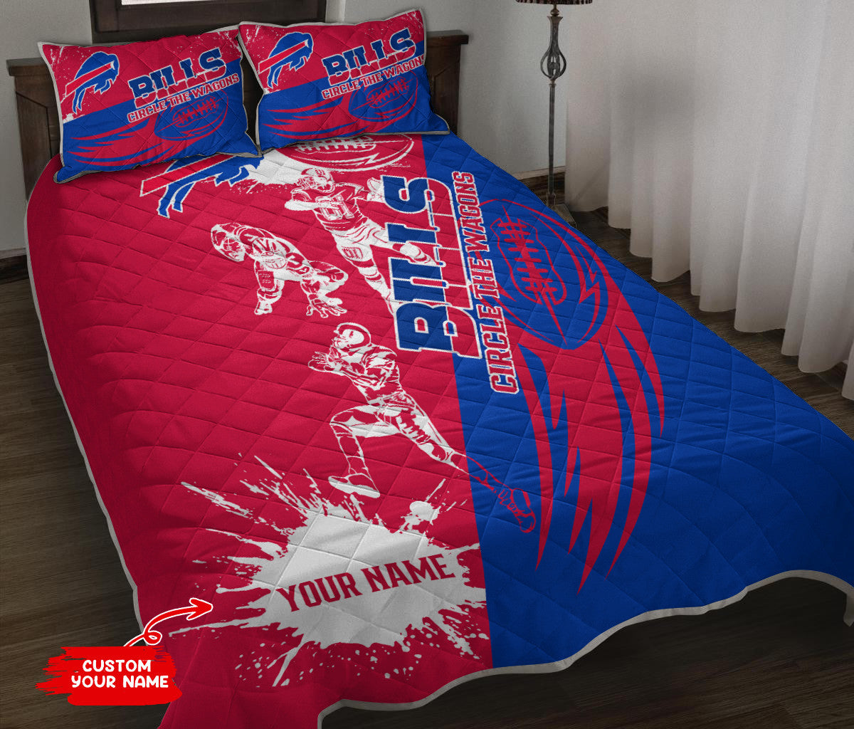 Buffalo Bills Personalized Quilt Set BG66