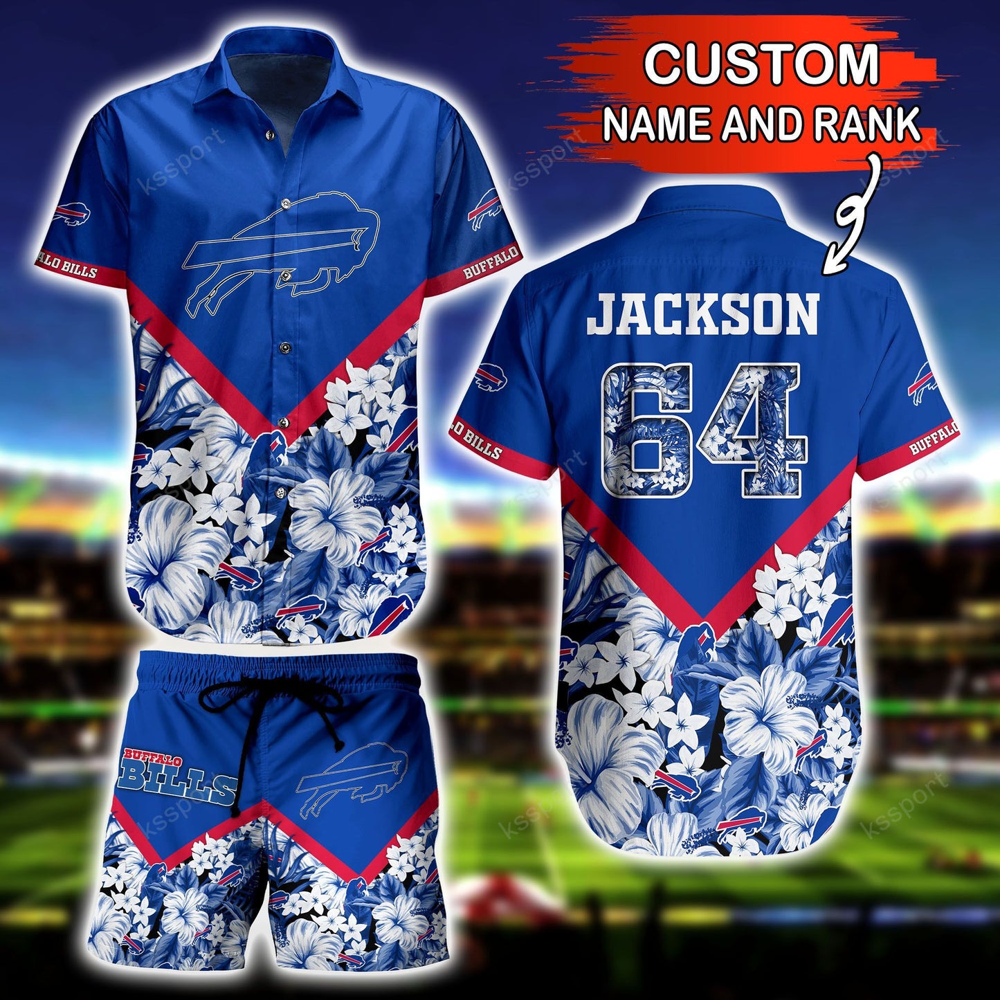 Buffalo Bills Personalized Shirt and Shorts BG272