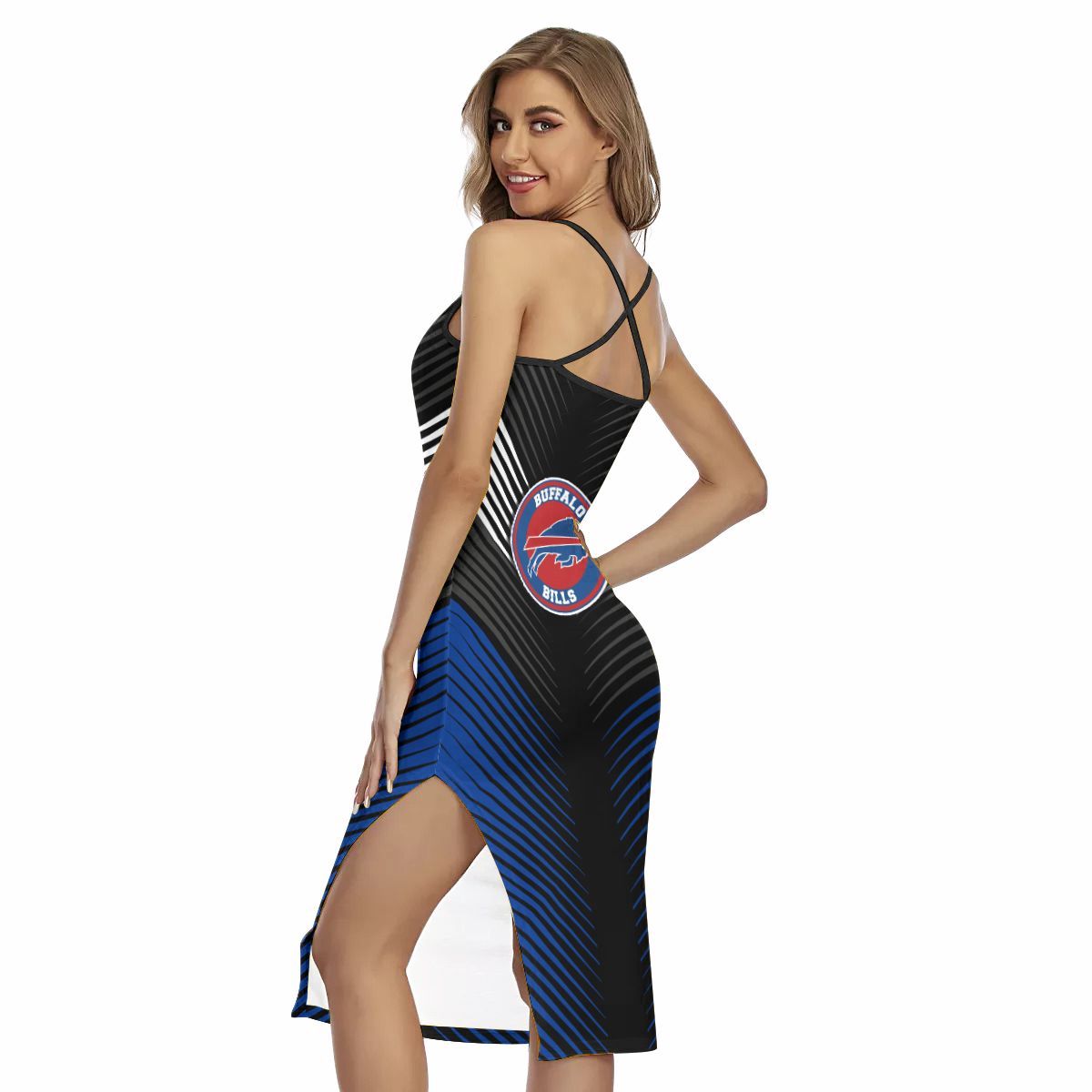 Buffalo Bills Women’s Back Cross Cami Dress 17