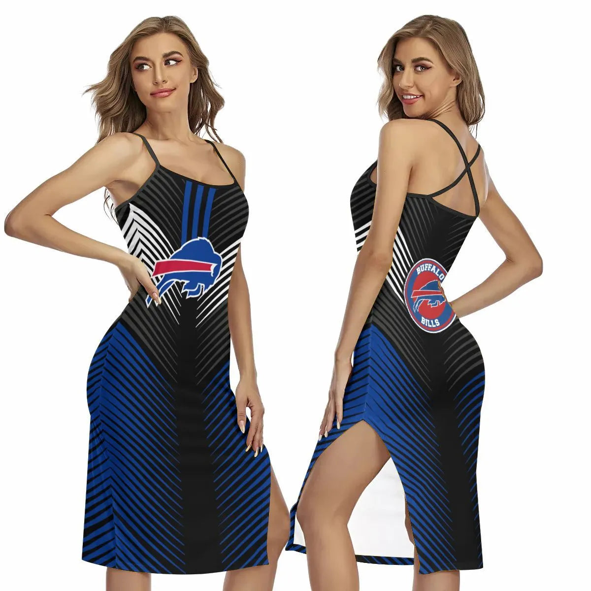 Buffalo Bills Women’s Back Cross Cami Dress 17