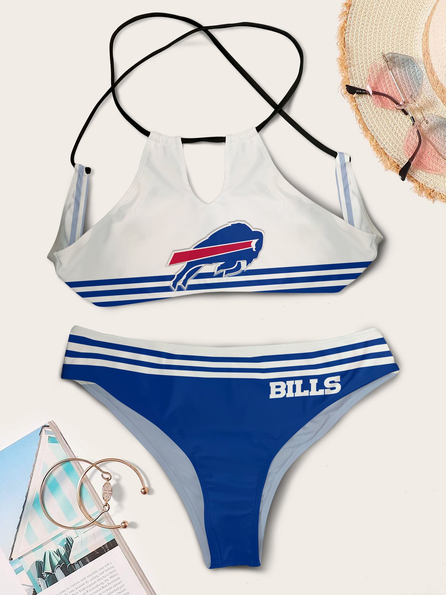 Buffalo Bills Women’s Cami Keyhole One-piece Swimsuit BG52