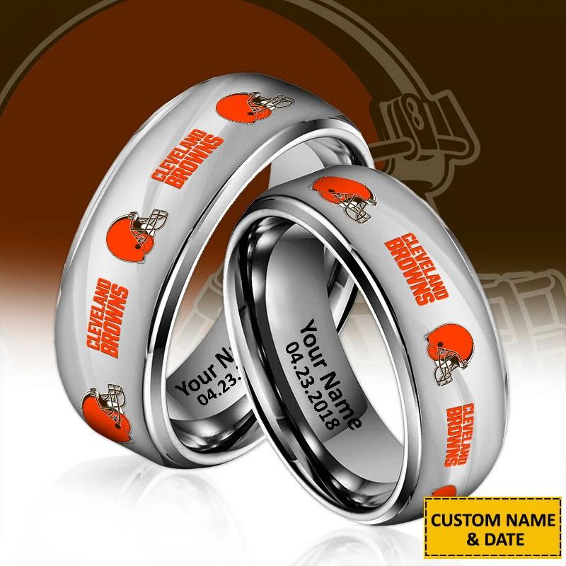 Cleveland Browns Special Stainless Ring Custom Name AZBTSR000057