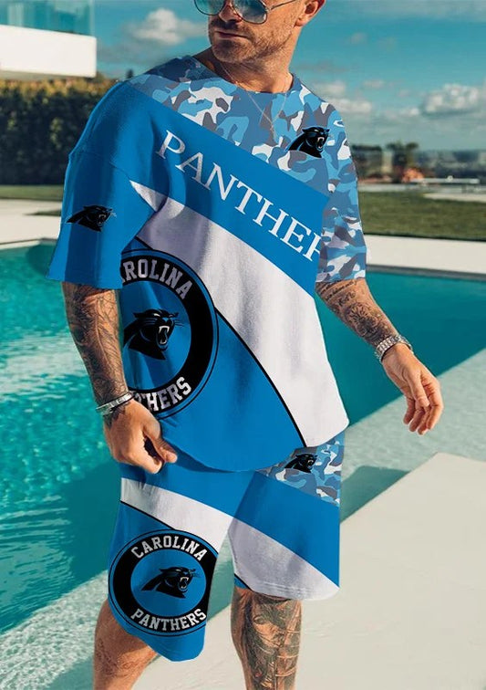 Carolina Panthers T-shirt and Shorts AZTS484