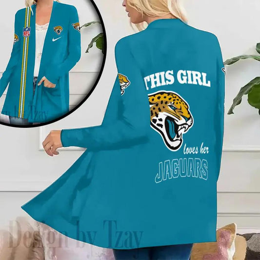 Jacksonville Jaguars Women Patch Pocket Cardigan BT089