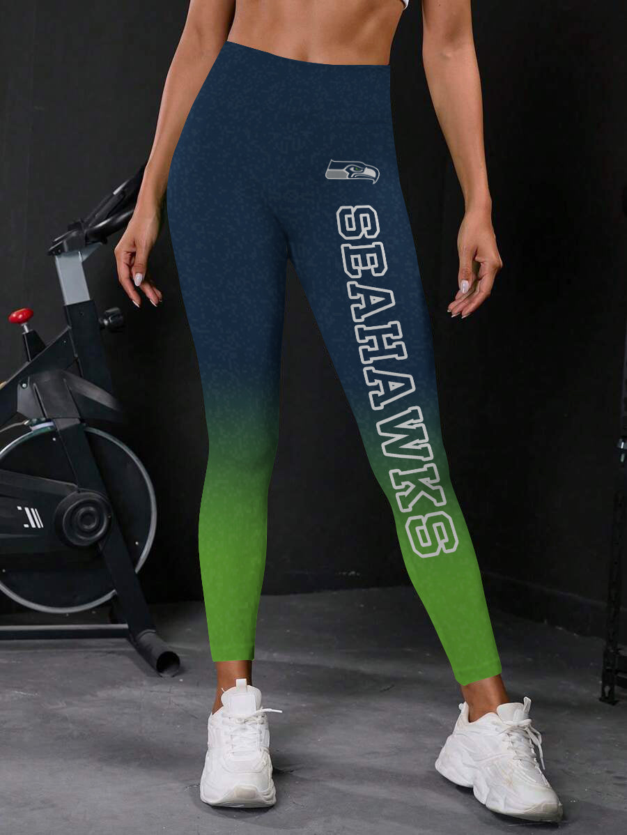Seattle Seahawks High Waist Push Up Printed Leggings (3)