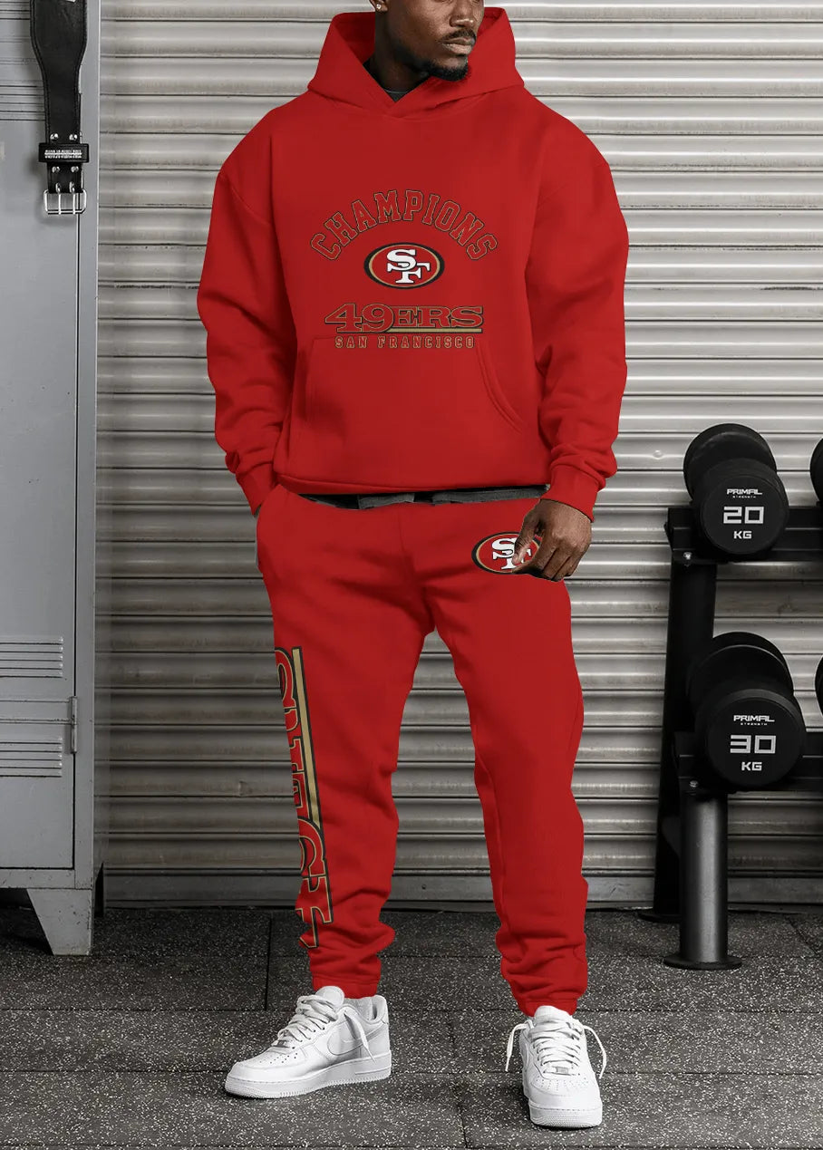 San Francisco 49ers Combo Pullover Hoodie And Sweatpants AZBTPHSP000022