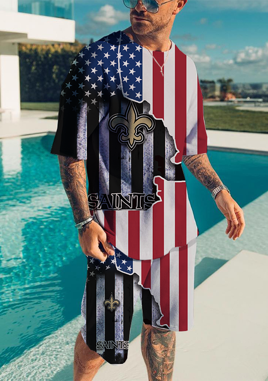 New Orleans Saints T-shirt and Shorts AZTS089