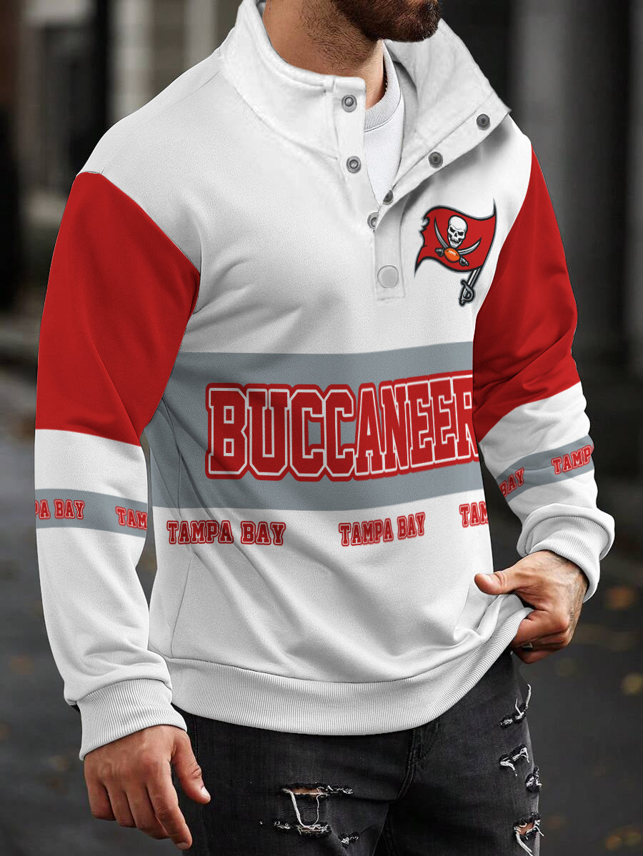 Tampa Bay Buccaneers Casual Colorful Stand Collar Sweatshirt AZBTSCSW000494