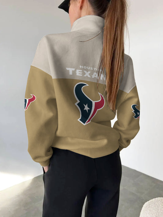 Houston Texans Casual Colorful Stand Collar Sweatshirt AZBTSCSW000263