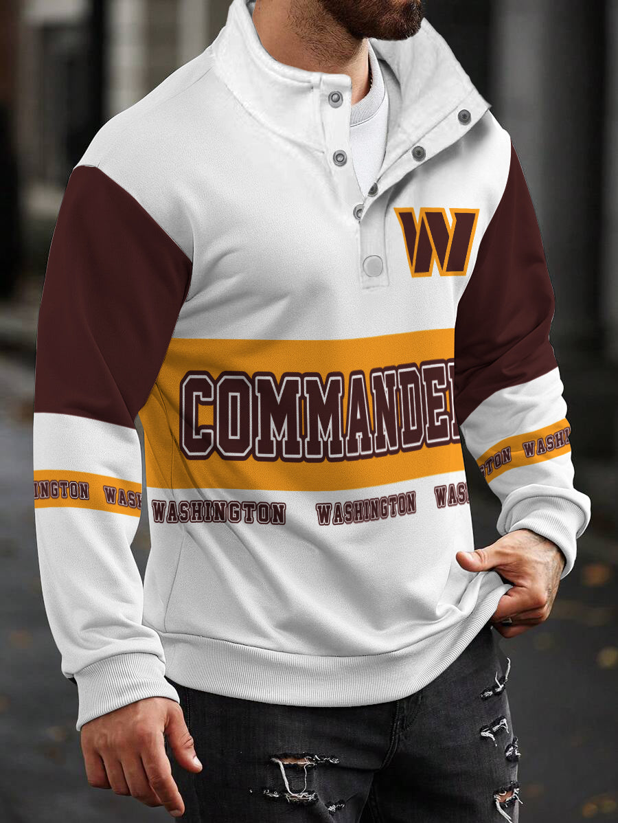 Washington Commanders Casual Colorful Stand Collar Sweatshirt AZBTSCSW000416