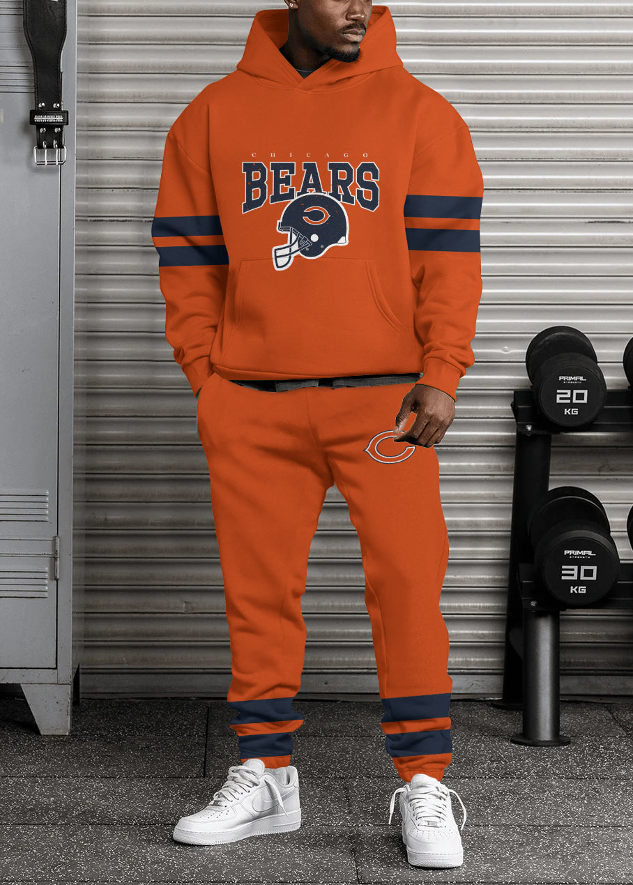 Chicago Bears Combo Pullover Hoodie And Sweatpants AZBTPHSP000233