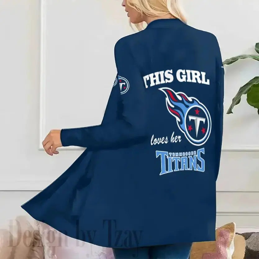 Tennessee Titans Women Patch Pocket Cardigan BT190