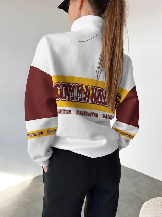 Washington Commanders Casual Colorful Stand Collar Sweatshirt AZBTSCSW000193