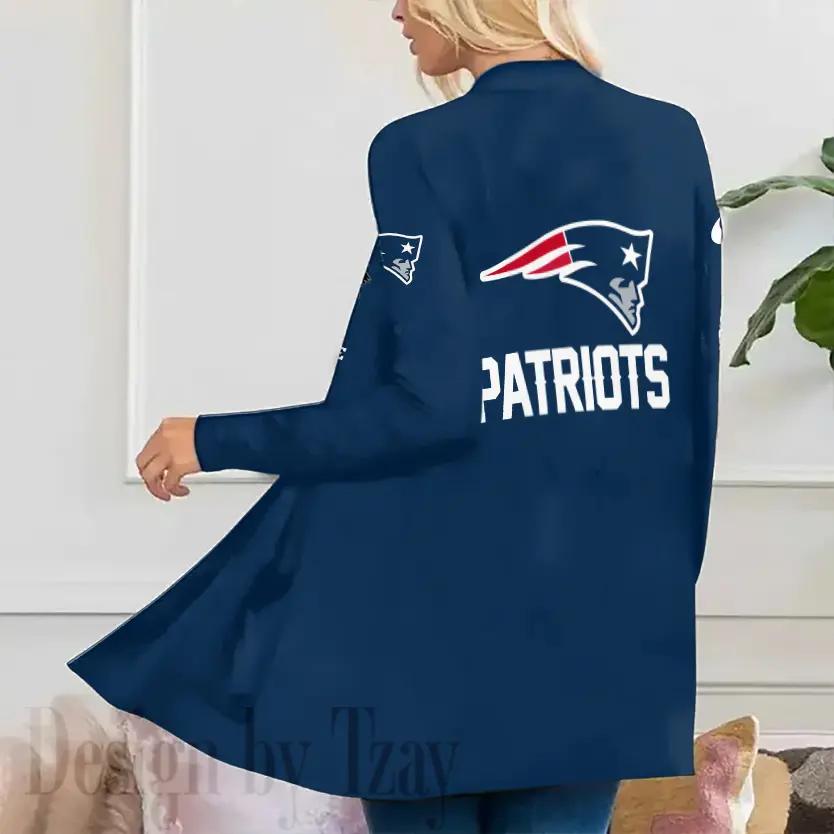 New England Patriots Women Patch Pocket Cardigan BT131
