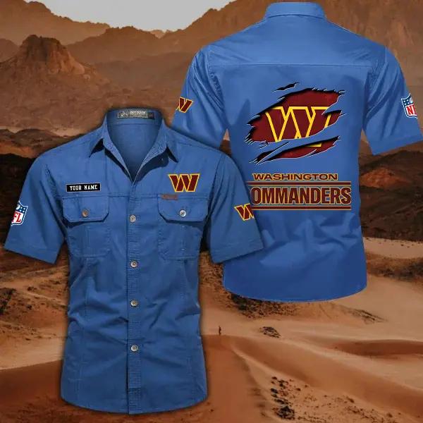 Washington Commanders Men’s Short Sleeve Cargo Shirts New 2025 AZBT2DCGS000031