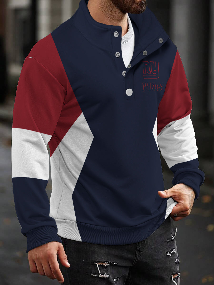 New York Giants Casual Colorful Stand Collar Sweatshirt AZBTSCSW000488