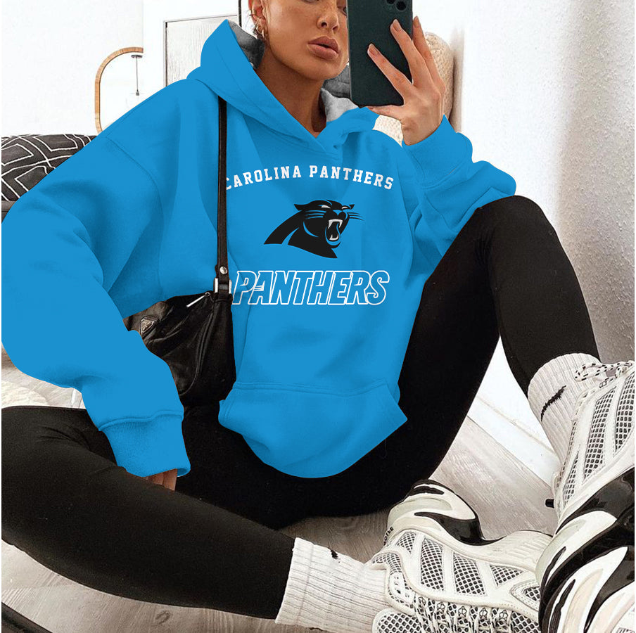 Carolina Panthers Printed Hooded Pocket Pullover Hoodie AZBTPH000089