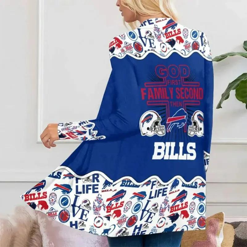 Buffalo Bills Women Patch Pocket Cardigan BT019