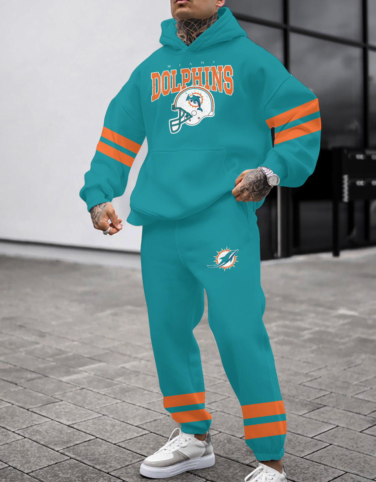 Miami Dolphins Combo Pullover Hoodie And Sweatpants AZBTPHSP000193