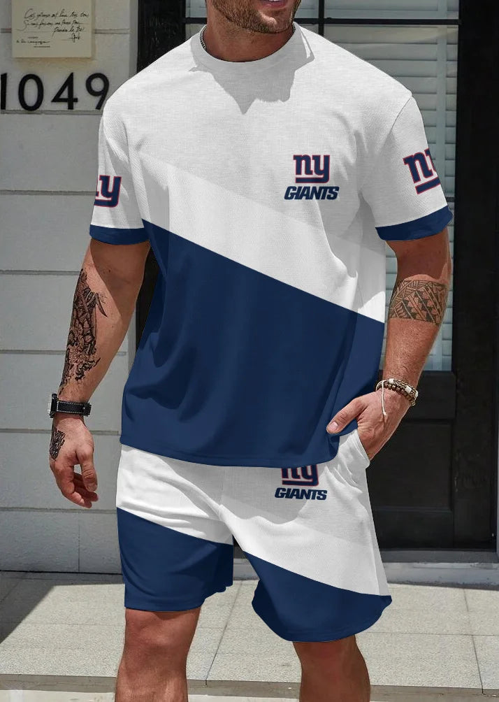 New York Giants T-shirt and Shorts AZBTTSAS000009
