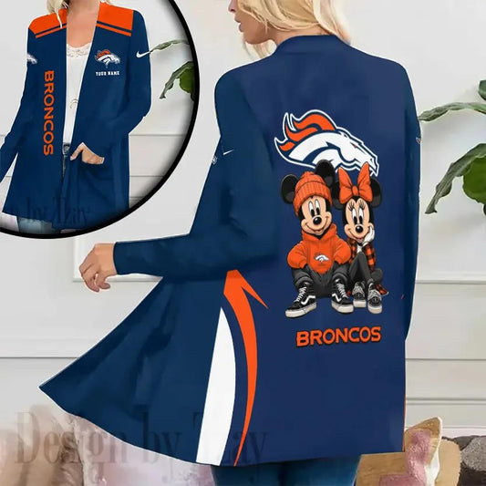 Denver Broncos Women Patch Pocket Cardigan BT064