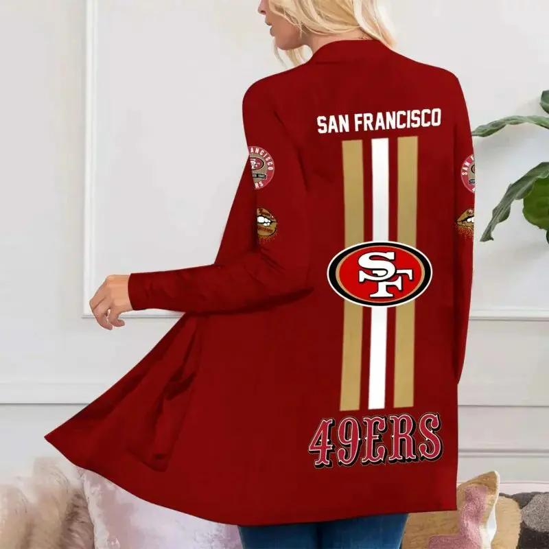 San Francisco 49ers Women Patch Pocket Cardigan BT169