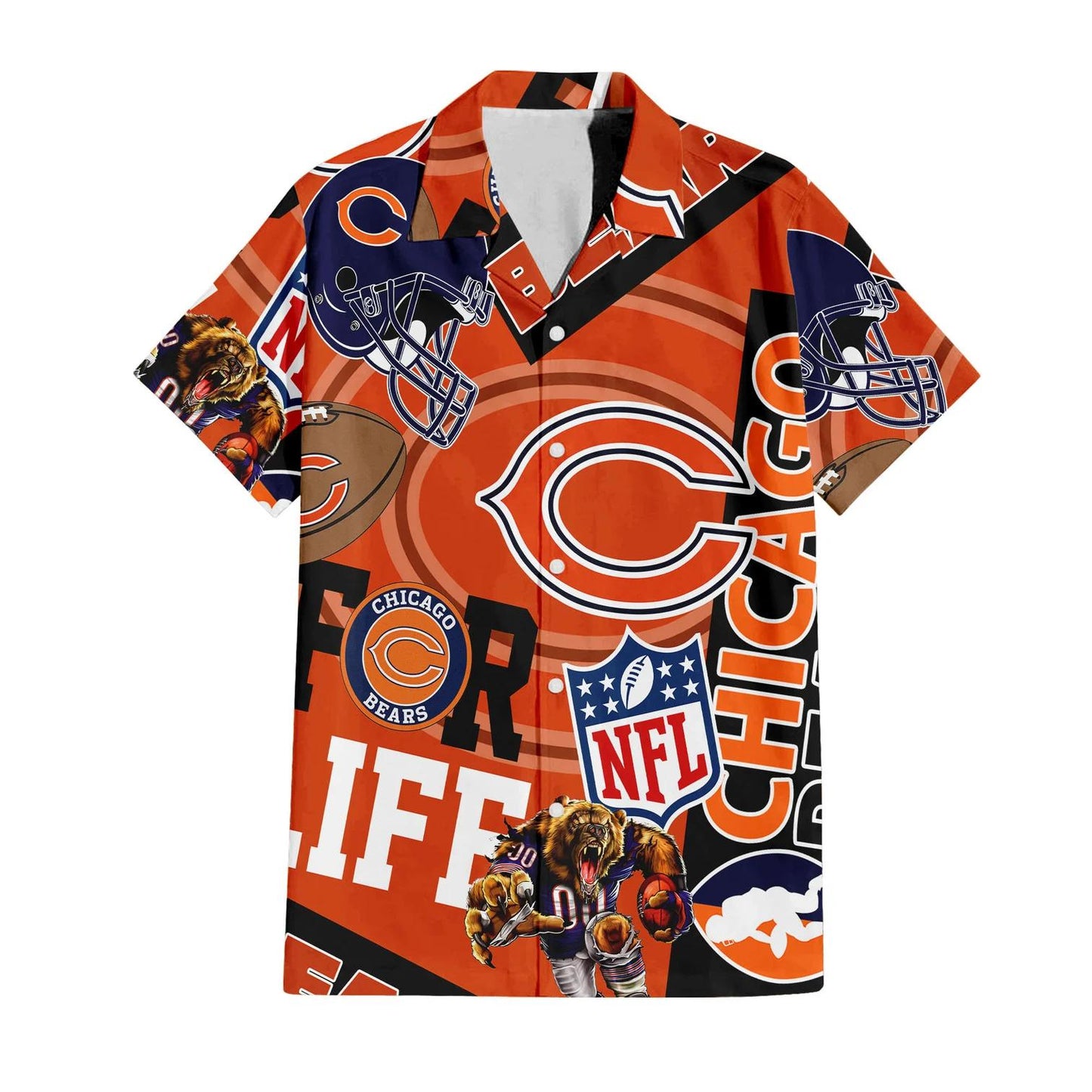Chicago Bears Custom Limited Edition For Life Hawaiian Shirt and Shorts AZHAHWSS000257
