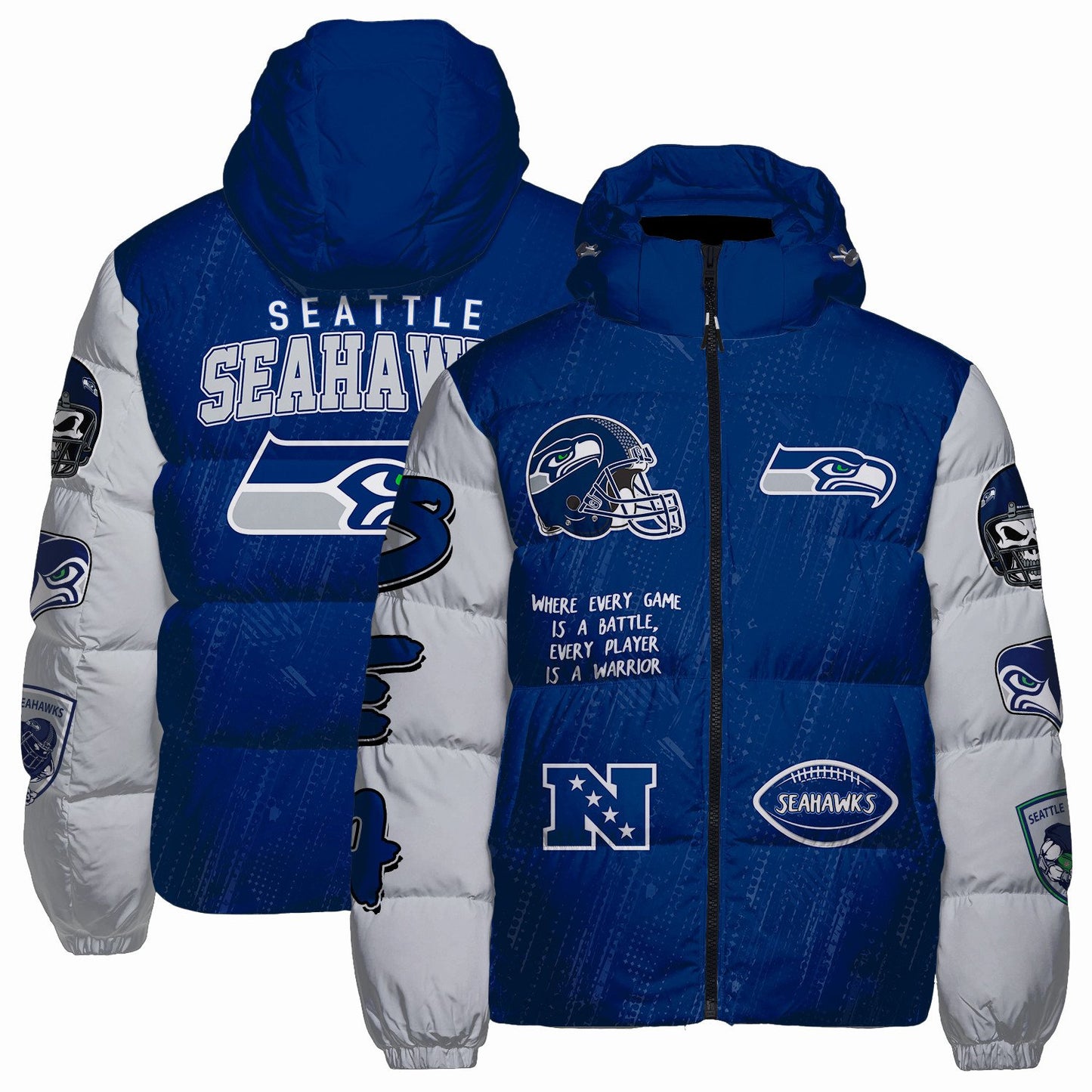 Seattle Seahawks CozyCloud Down Jacket AZBTDWJ000159