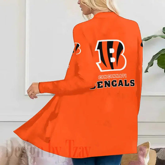 Cincinnati Bengals Women Patch Pocket Cardigan BT039
