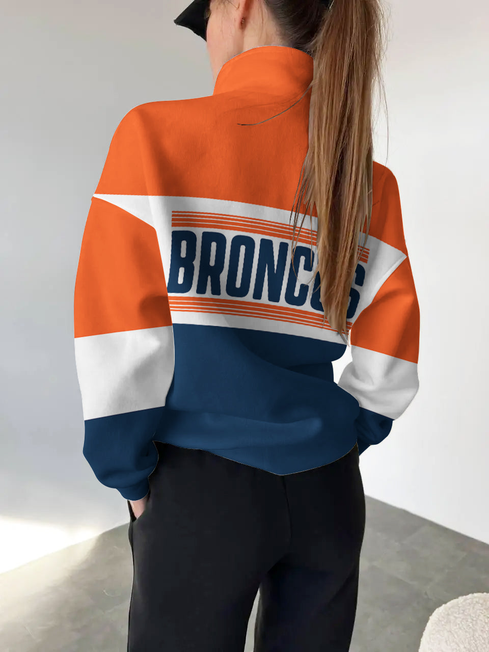 Denver Broncos Casual Colorful Stand Collar Sweatshirt AZBTSCSW000203
