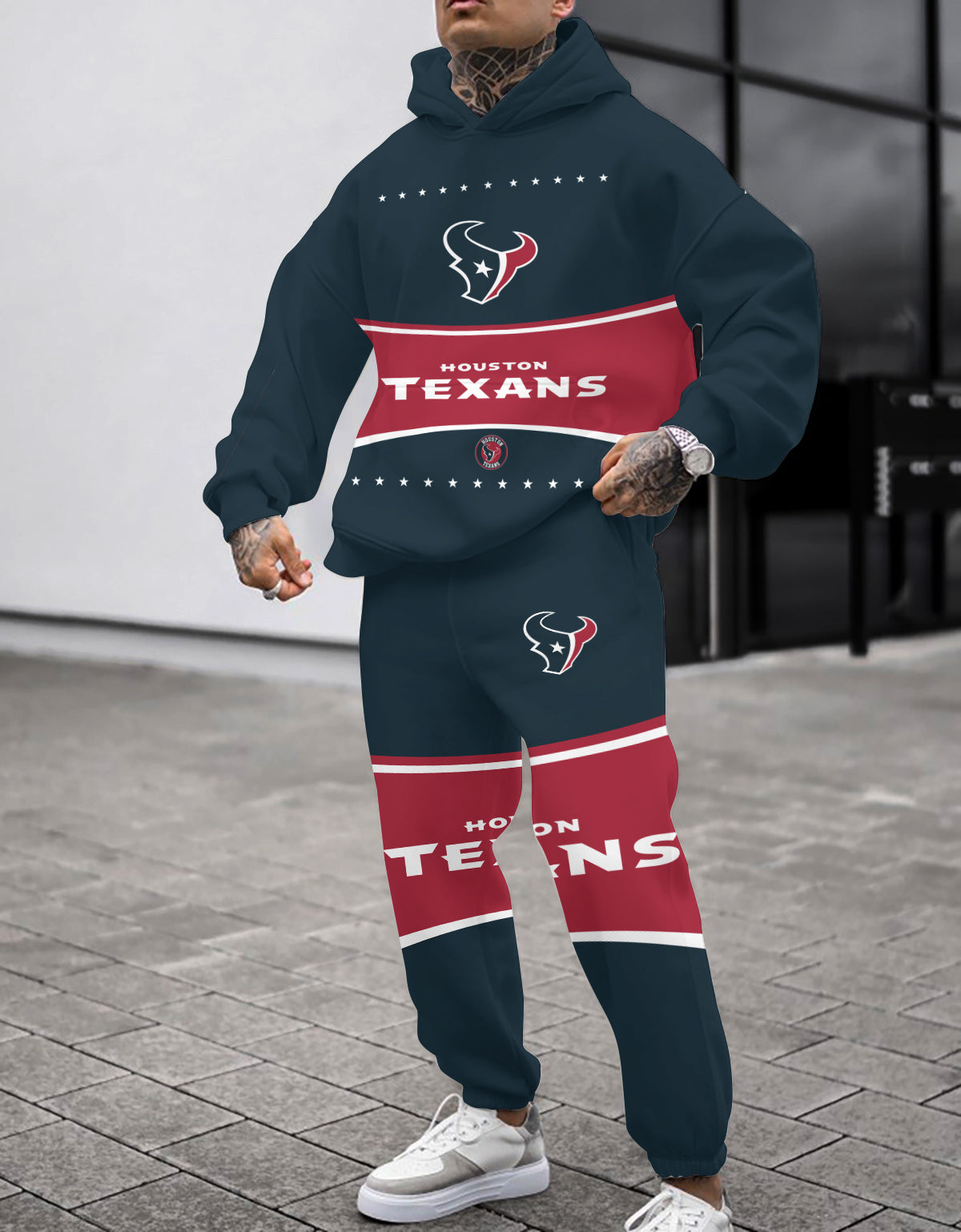 Houston Texans Combo Pullover Hoodie And Sweatpants AZBTPHSP000188