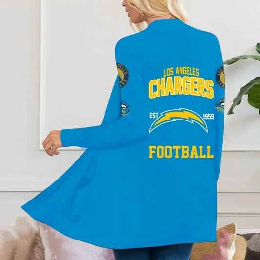 Los Angeles Chargers Women Patch Pocket Cardigan BT104