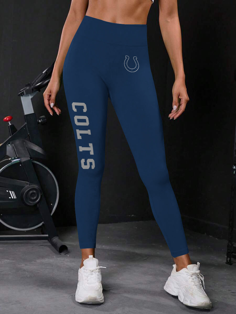 Indianapolis Colts High Waist Push Up Printed Leggings (3)
