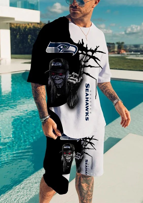 Seattle Seahawks T-shirt and Shorts AZTS602