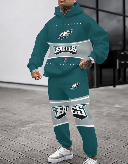 Philadelphia Eagles Combo Pullover Hoodie And Sweatpants AZBTPHSP000345