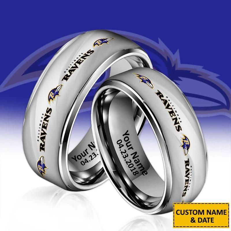 Baltimore Ravens Special Stainless Ring Custom Name AZBTSR000044