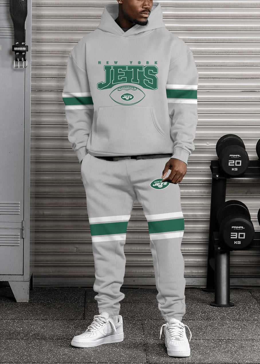 New York Jets Combo Pullover Hoodie And Sweatpants AZBTPHSP000460