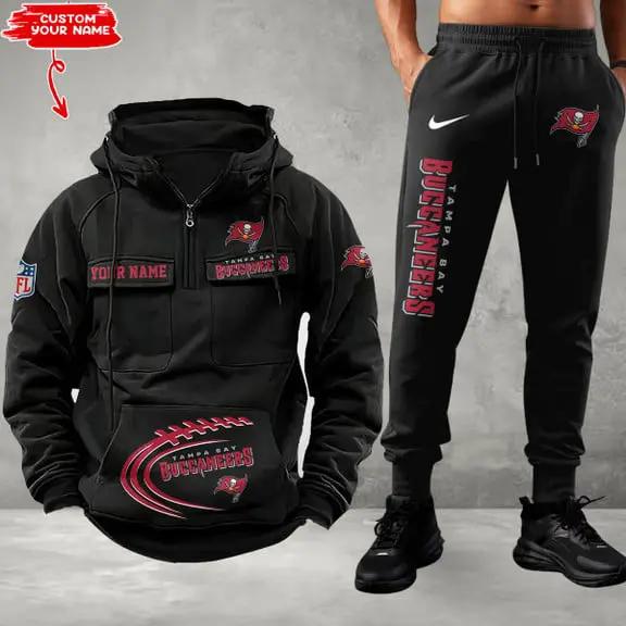 Tampa Bay Buccaneers Combo Multi-Pockets Hoodie And Pants EM28